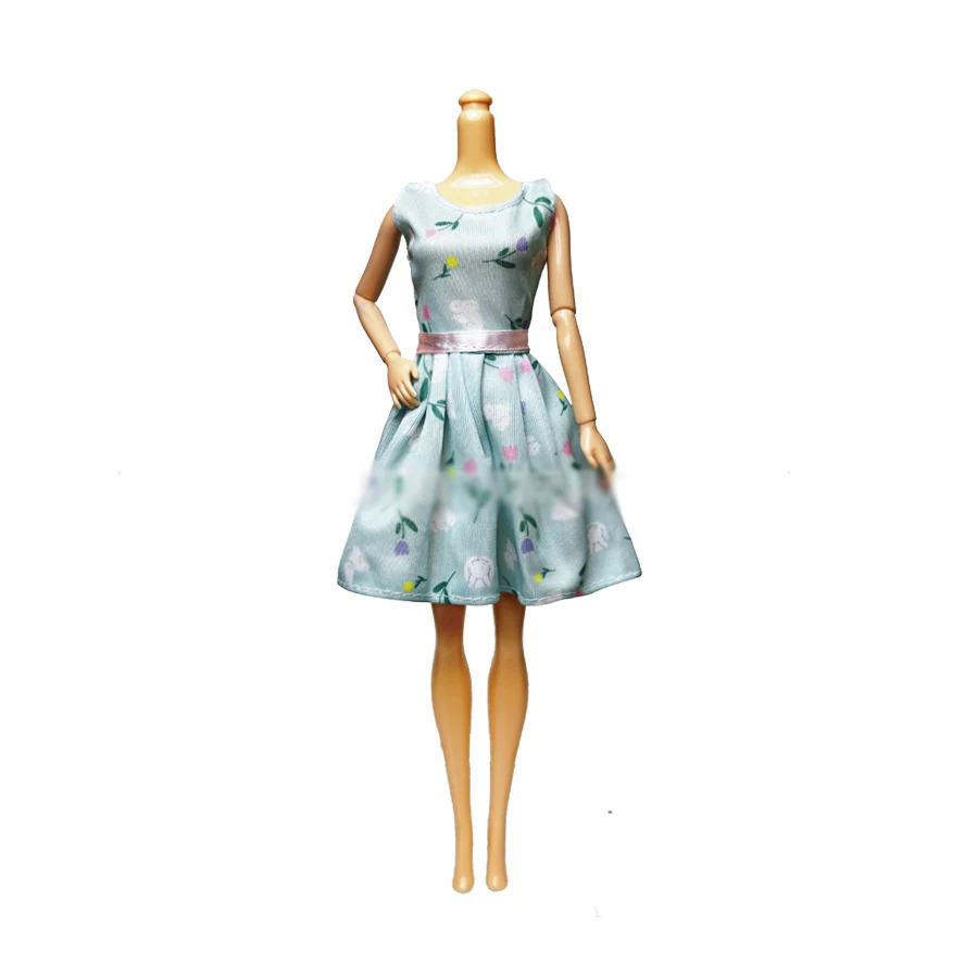 جديد 30 سنتيمتر دمية على شكل أميرة فستان مجموعة 1/6 دمية فستان الملابس موضة الصيف طباعة فستان اكسسوارات عادية دمية تنورة فتاة لعبة