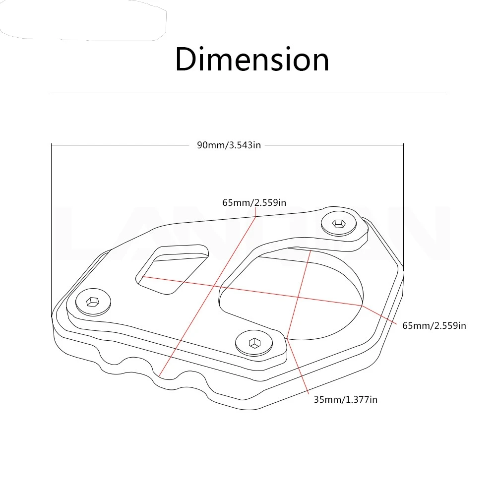 2023 2022 2020 ملحقات الدراجات النارية أحذية بمسند لـ 1050 1090 1190 1290 Adventure S R حامل جانبي لوحة تمديد أكبر #6