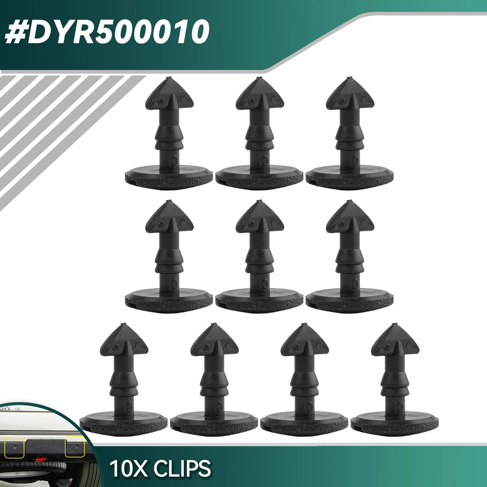 10x Rear Bumper Tow Eye Bracket Cover Clip DYR500010 Parts Set Kit For Land Rover Freelander 2 Discovery 3/4 Range Rover Sport