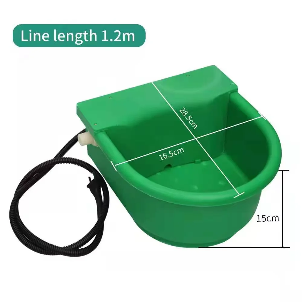 Automatische verwarmde hondenwaterbak Constante temperatuur Outdoor thermische kom met vlotterkogelkranen voor paardvee geit schapen