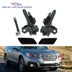 Front Headlight Washer Nozzle Headlamp Cleaning Spray Pump+Cover Cap For Subaru Legacy Outback BN BS B15 2015-2017 86636AL050