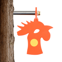 2-Color 3mm Chicken Tree Insertion Rotating Target 360° Rotation Portable Metal Rotating Target Outdoor And Shooting Practice