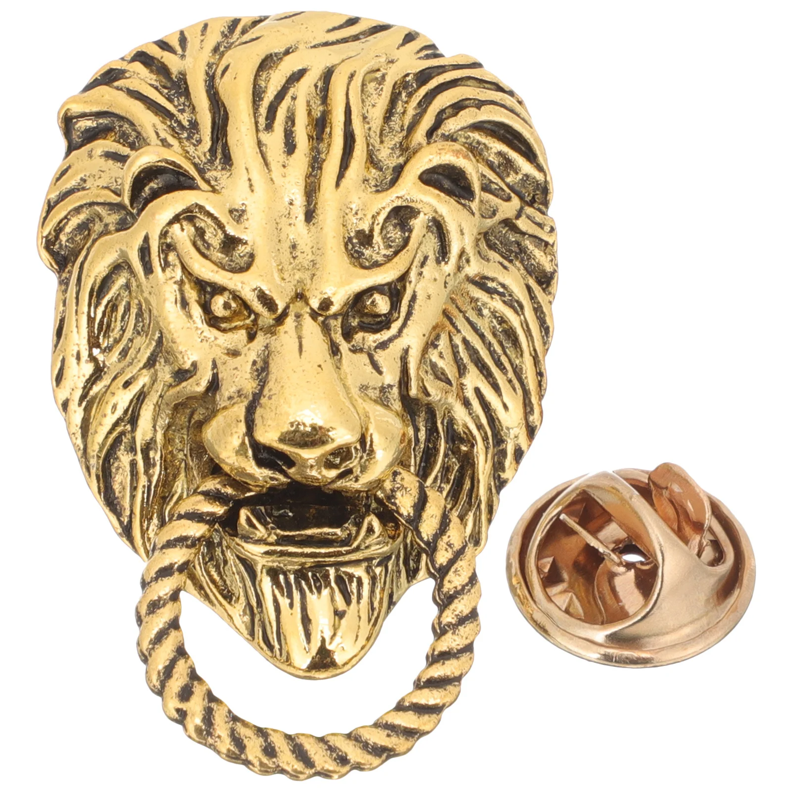 Vintage Lion Brooch Pin For Men Stylish Clothing Accessory Lapel Suit Decor Animal Brooch Pins Fashion Gift