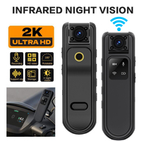 Portable 2K HD Camera WiFi 180° Rotatable Lens Outdoor Sport Video Recorder Night Vision Police Body Back Clip Camar