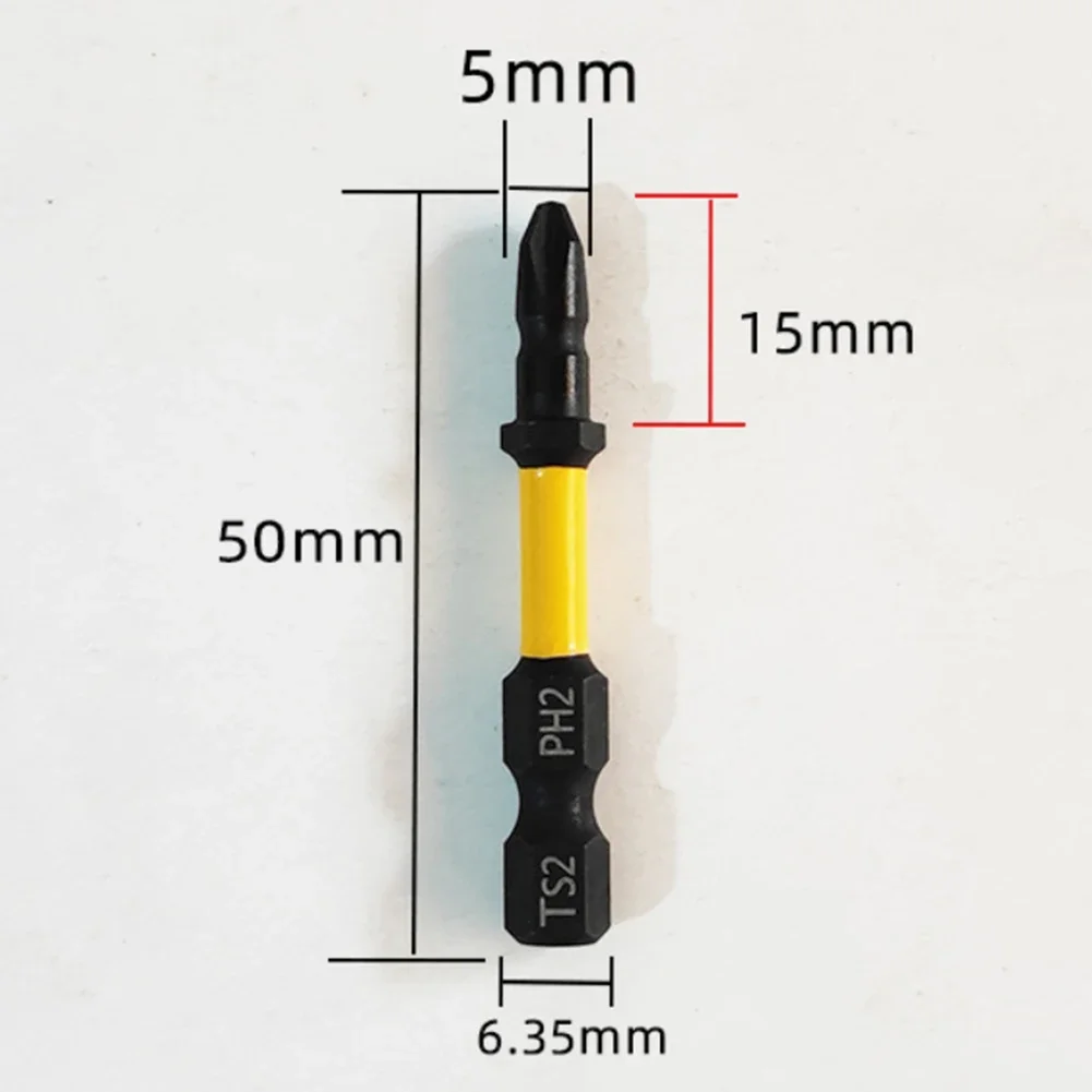 4pcs 50mm Positioning Screwdriver Bit Gypsum Board Magnetic Hex Screwdriver Drywall Screwdriver Bits Workshop Equipment