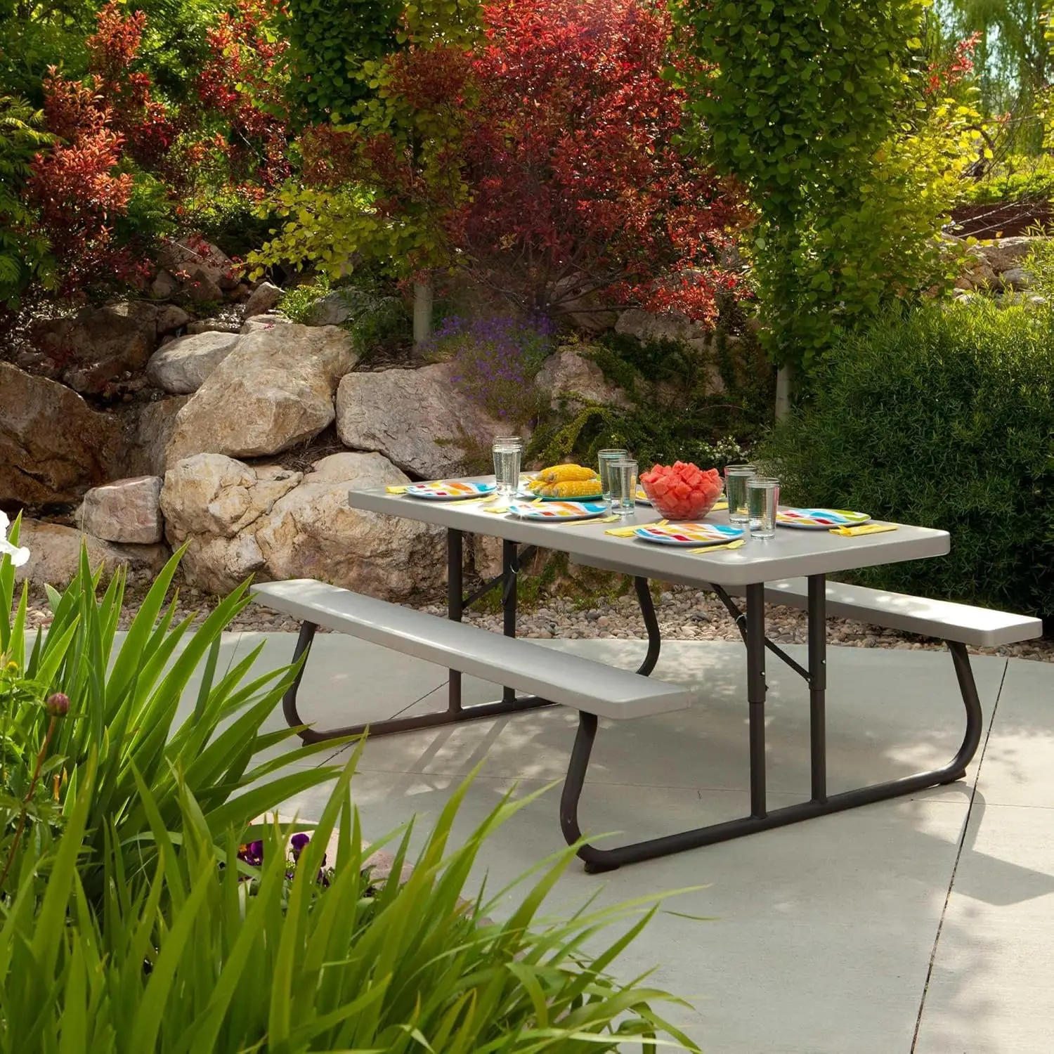 Folding Picnic Table, 6-Foot