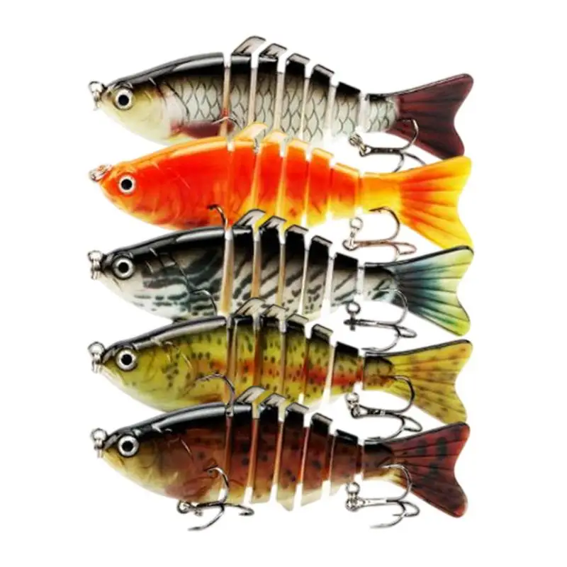

Fishing Lures 5 Pieces Realistic Robotic Fishing Lure Robotic Floating Jointed Hard Swimbaits For Catfish Crappie Sea Saltwater
