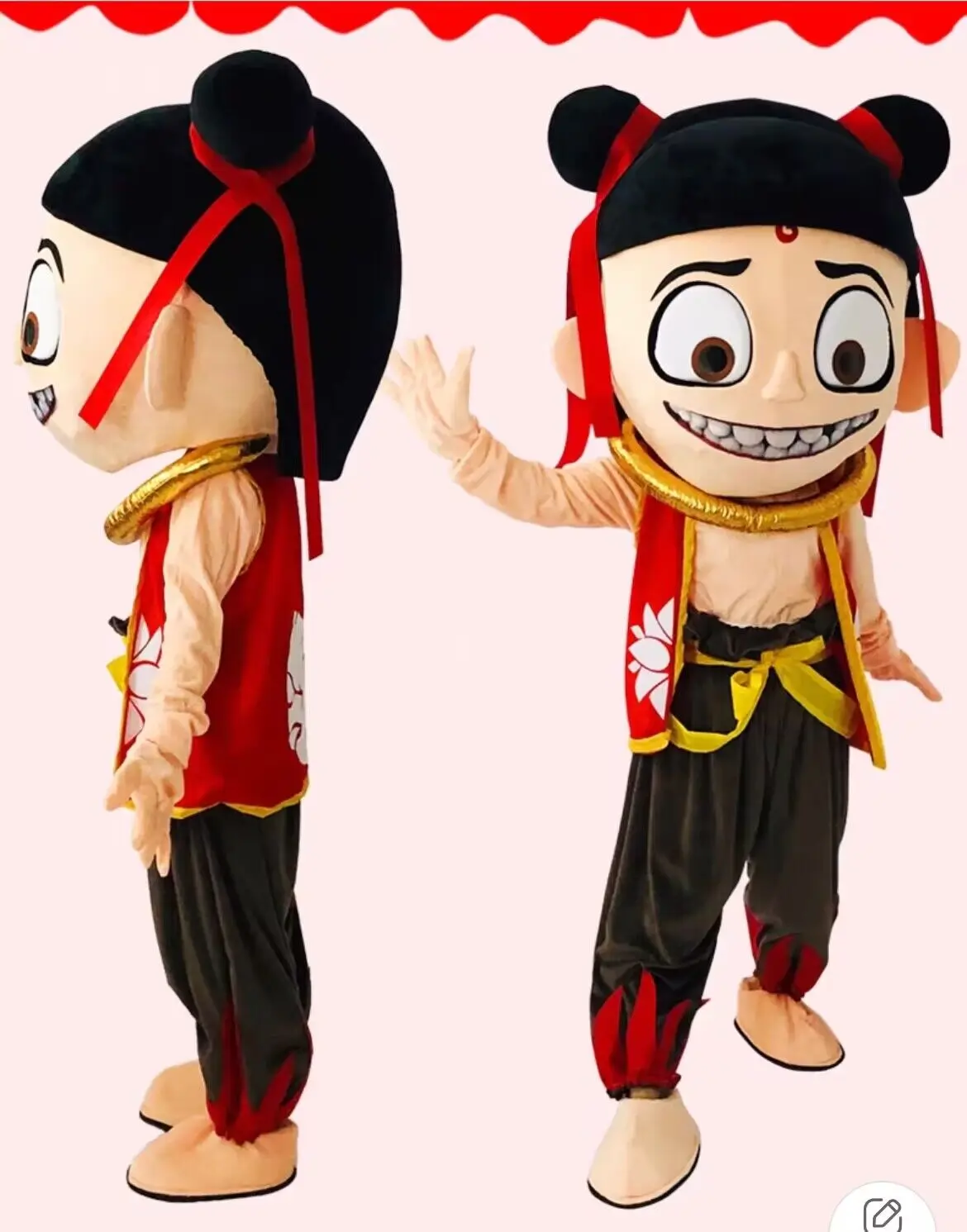 Nezha Costume Demon Child Comes to Life Cartoon Doll  Movie Same Style Three Princes Ao Bing Adults Cosplay Carnival Outfit