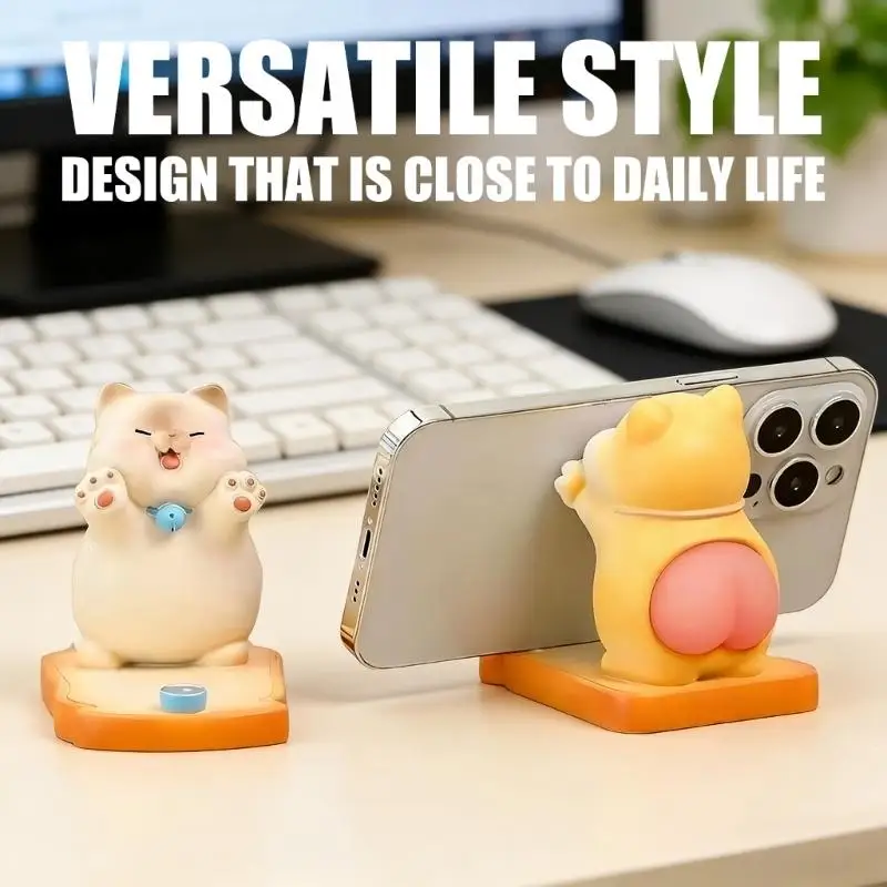 

Настольная подставка для телефона в виде котенка Компактный пластиковый держатель для телефона и планшета поддерживает несколько