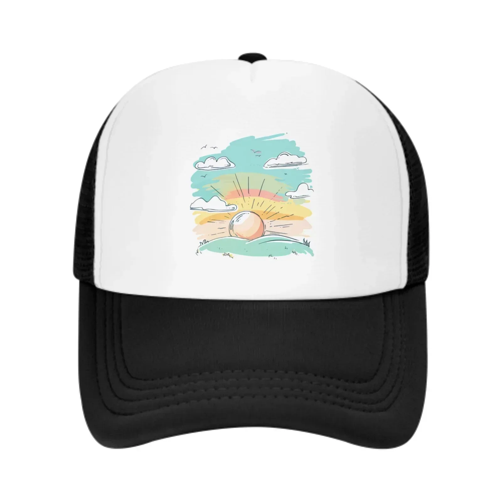 New Tropical Mesh Trucker Hats for Men Women Adjustable Casual Fashion Baseball Caps for Outdoor Activities