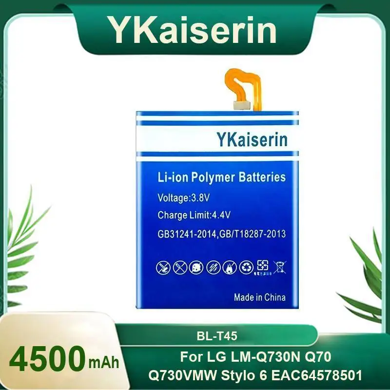 

BL-T45 Аккумулятор мобильного телефона 4500 мАч для LG Stylo 6 LM-Q730N Q70 Q730VMW EAC64578501 Стабильный источник питания