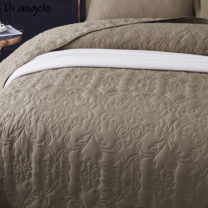 Cotton Polyester Bedspreads, Quilted Bed Cover, Monochromatic Comforter, Quilt Coverlet, Bedspread, Pillowcase, #/Custom Size