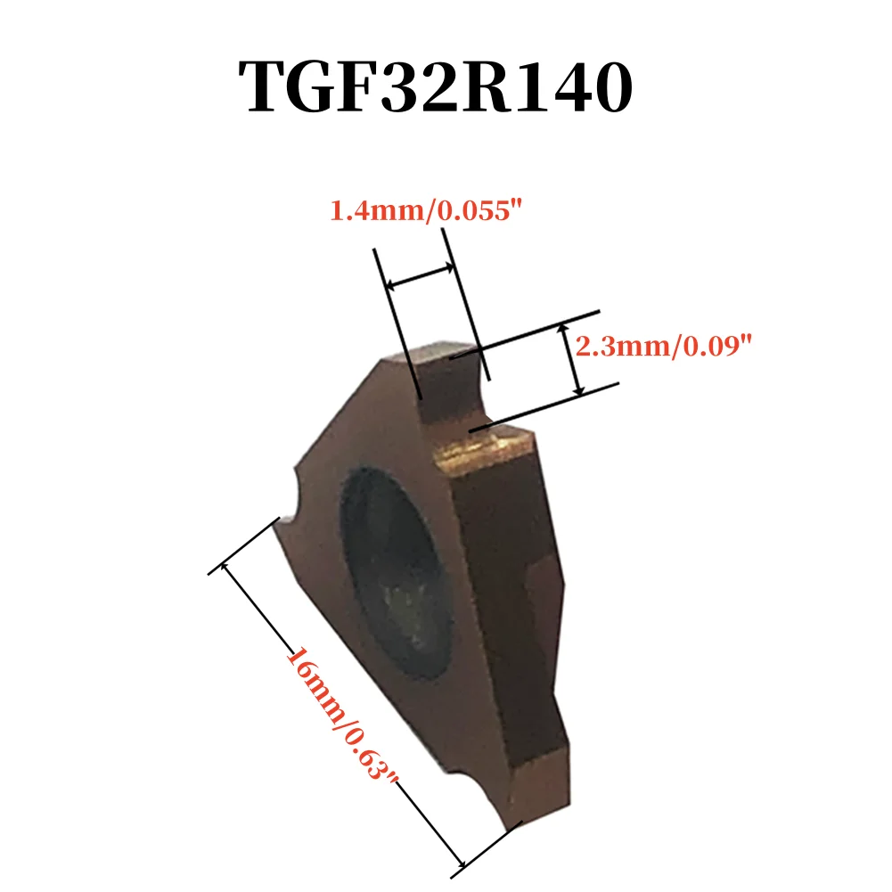 10pcs TGF32R140 Carbide Grooving Inserts Shallow Grooving Cut-Off Parting Tools for Steel Repalement inserts for Indexable Me