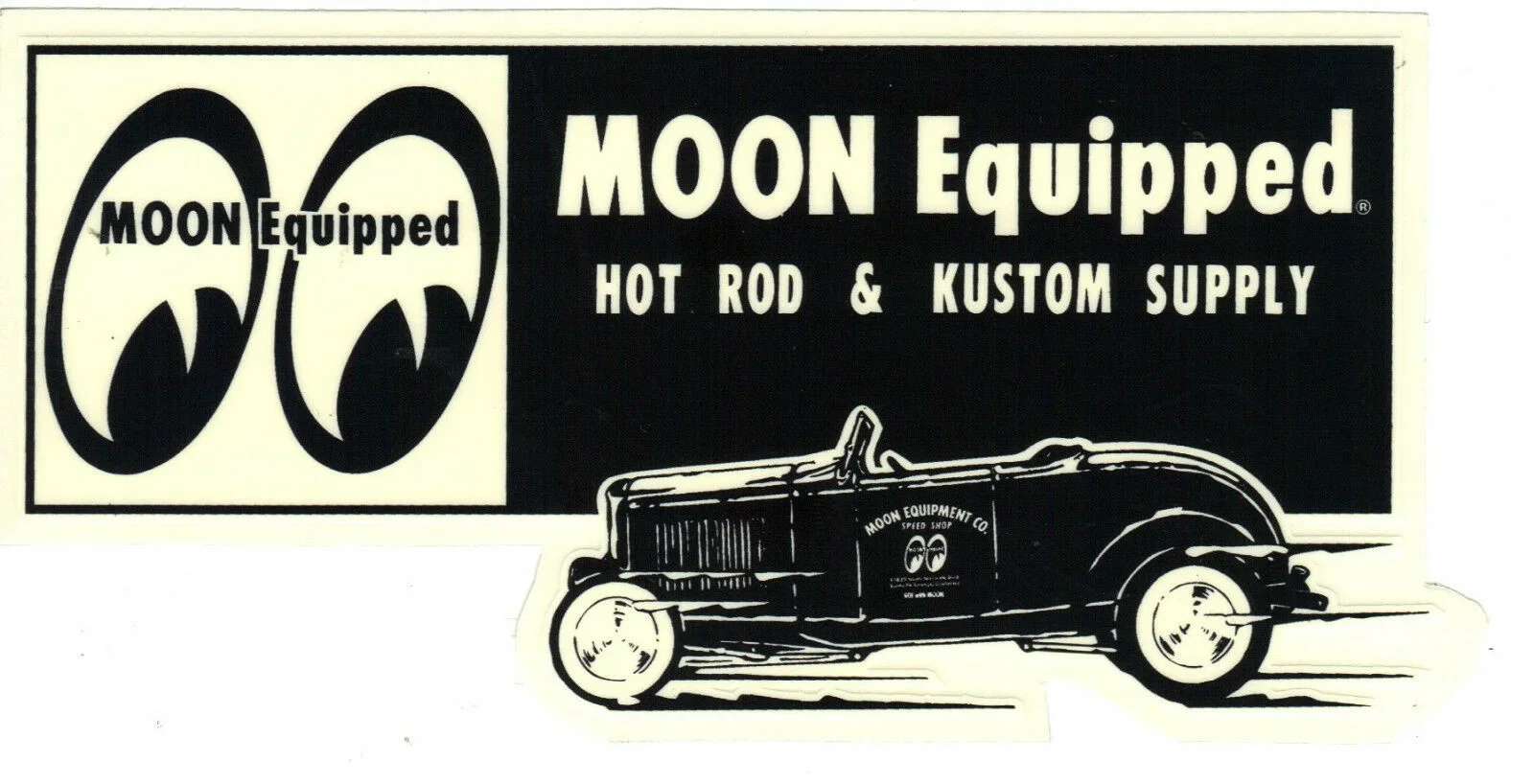 For MOON SUPPLY DECAL RAT HOT ROD CUSTOM GASSER DRAG RACING NHRA SCTA 1932 FORD CAR