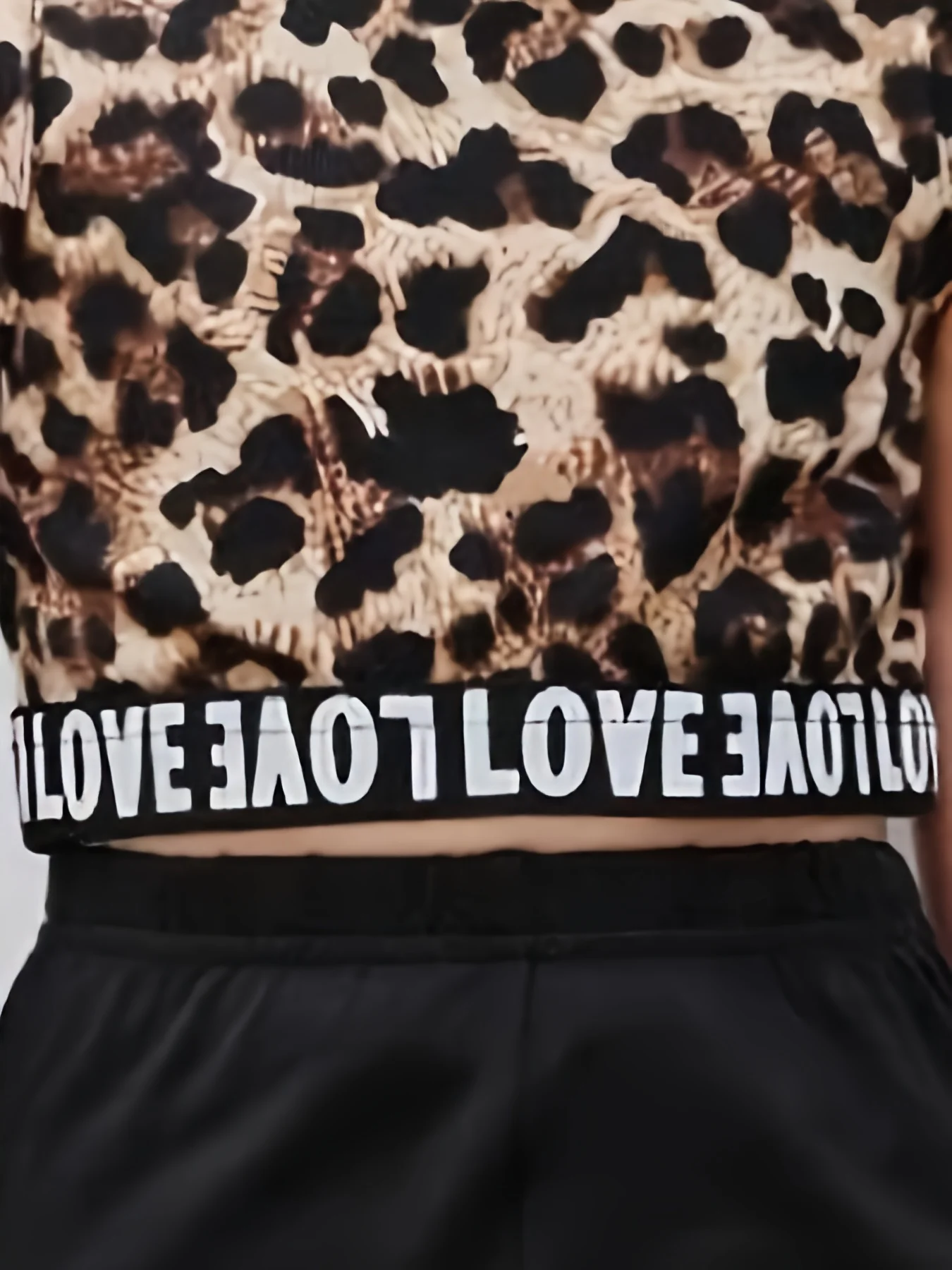 Ins الفتيات بدلة رياضية عادية أزياء ليوبارد طباعة كاملة مطبوعة سترة رياضية بنطلون 2 قطعة مجموعة