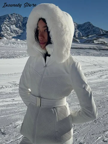 Женский лыжный костюм Fashion Solid Warm Ski Suit
