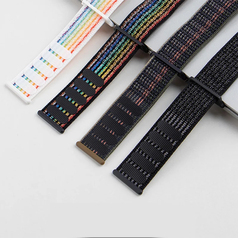 Bracelet à boucle en Nylon pour Bracelet de montre Apple S11 46mm 40mm 44mm 45mm 42mm 41mm Bracelet de ceinture intelligent pour IWatch 49mm 11/10/9/8/7/6/SE/5/4