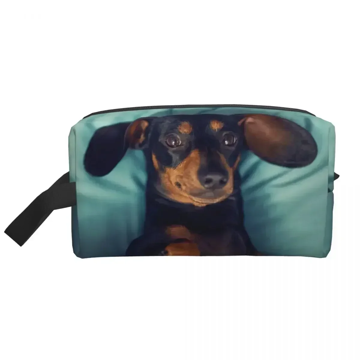 Dachshund Travel Cosmetic Bag for Women Badger Sausage the Wiener Dog Toiletry Makeup Organizer Ladies Beauty Storage Dopp Kit