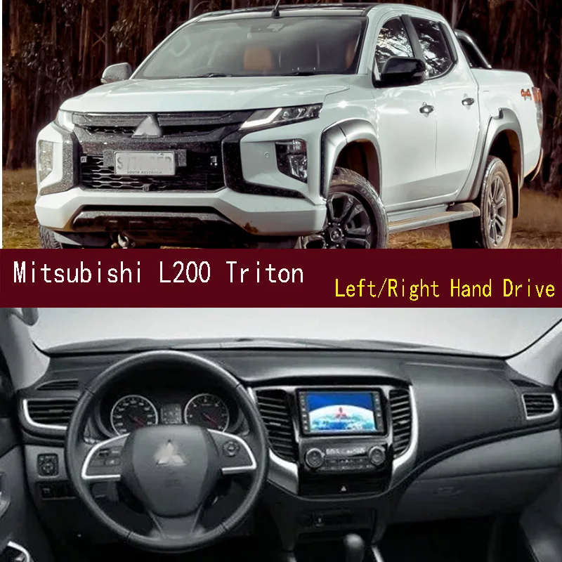 For Mitsubishi L200 Triton Dashmat Dash Mat Dashboard Cover Instrument Panel Sunscreen Pad Ornaments