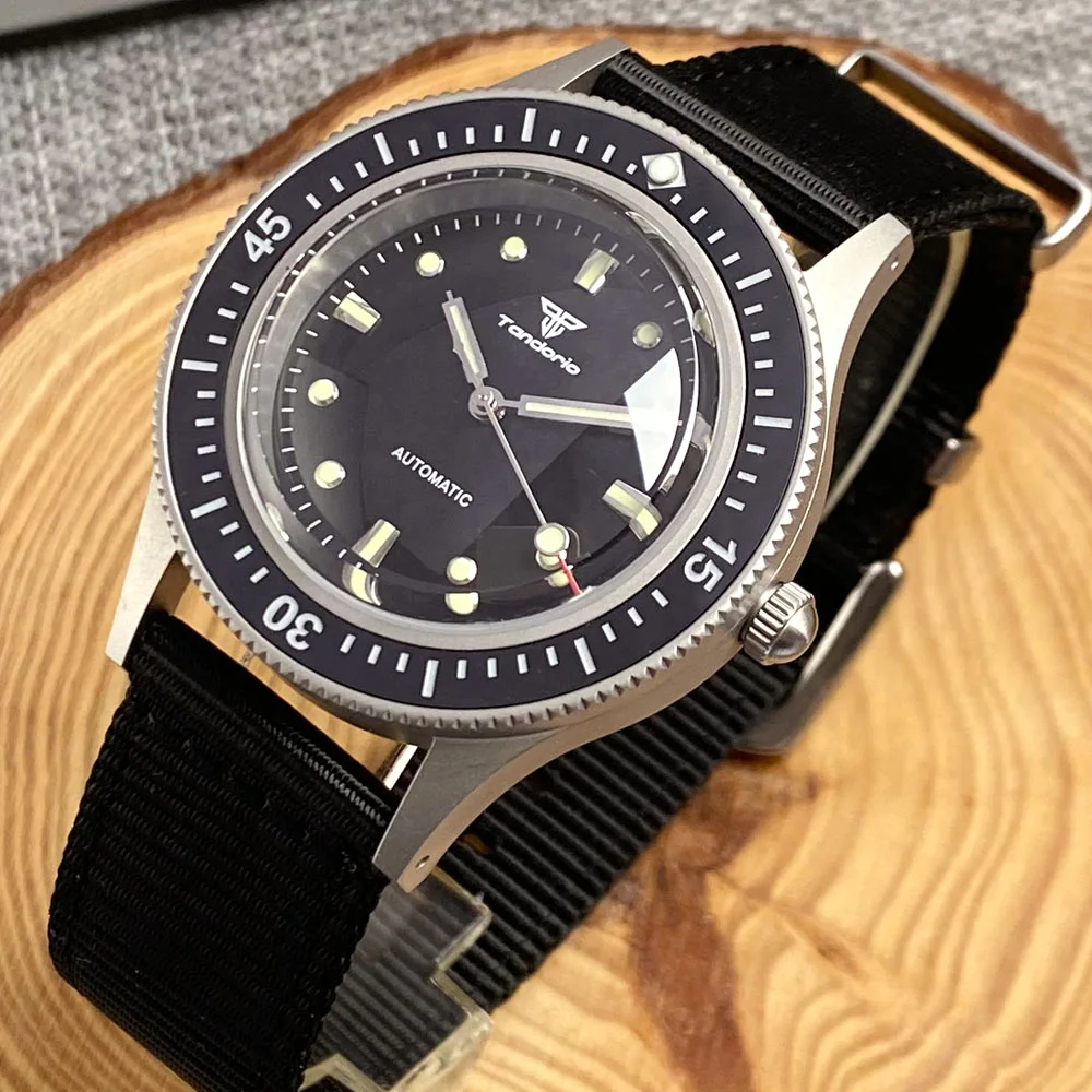 20ATM Diver Tandorio 40mm Sapphire Glass Luminous hands NH35A PT5000 Automatic Vintage Men Watch 120 Clicks Ceramic Bezel