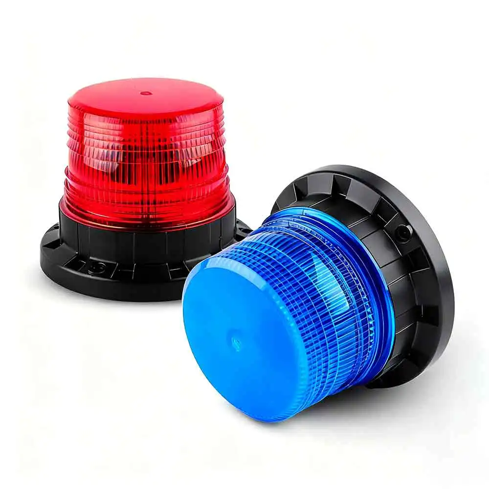

Magnetic Amber LED Strobe Police Light - 12V/24V Emergency Flash Beacon, 9-85V Fit for Forklift Trucks & All Vehicles