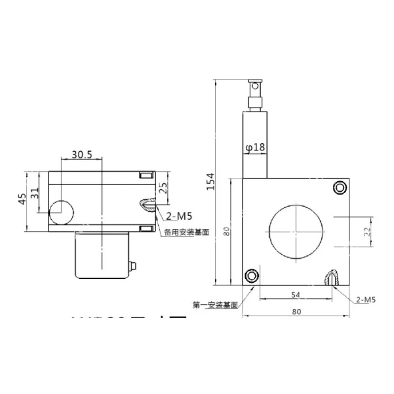 MNH150-1500mm Multi-Turn SSI Interface Cable Extension Displacement Sensor Encoder Measuring System