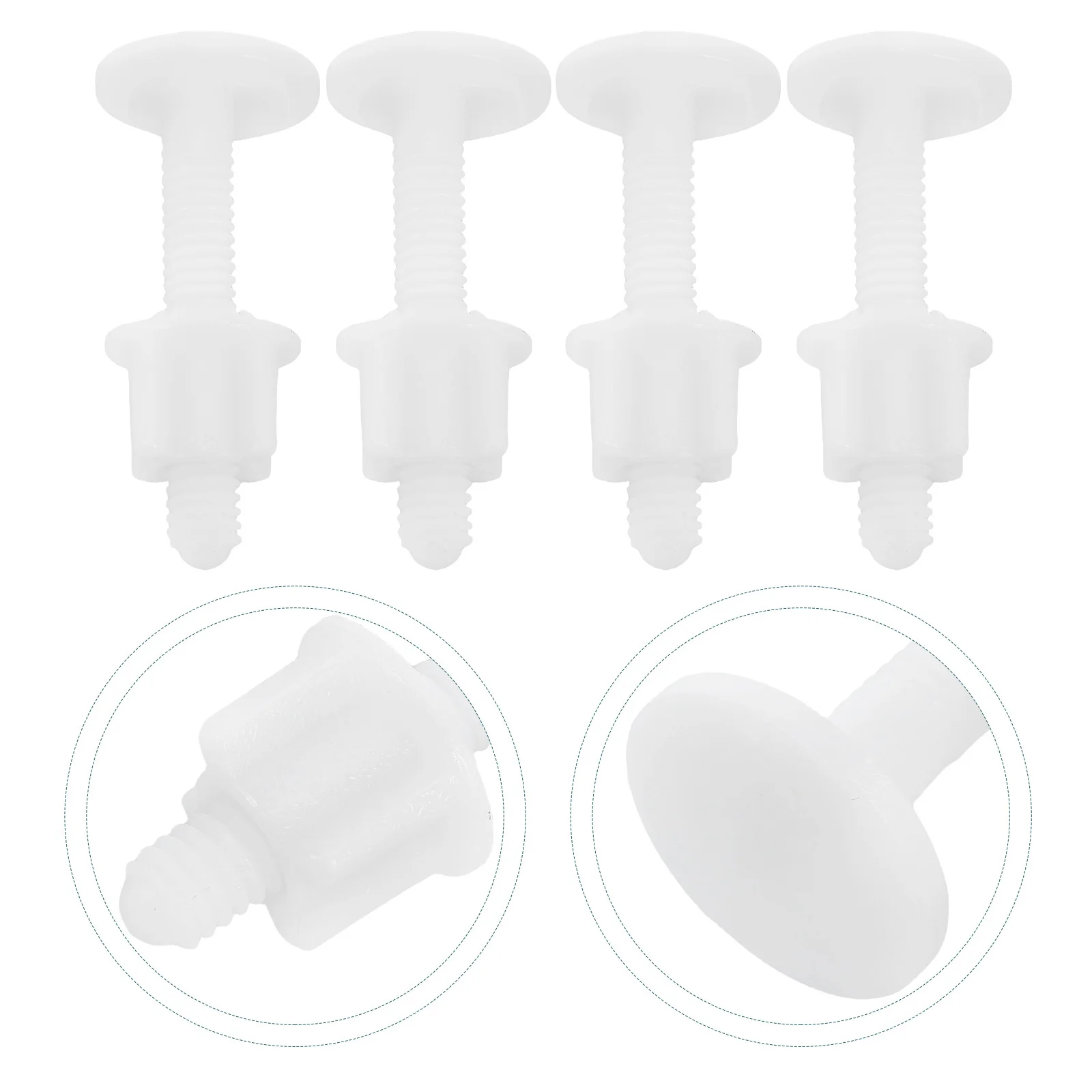 

20Sets Universal Toilet Seat Bolts Replacement Plastic Screws Nuts Washers Easy Install Toilet Seat Mounting Hardware