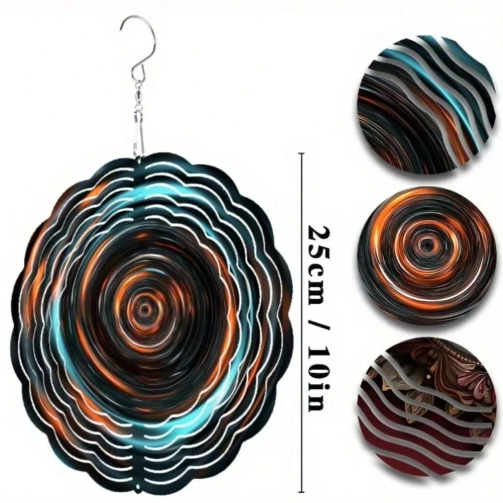 CIFBUY Metal Wind Spinner 10 Inch  Smooth Rotating Weatherproof Durable Kinetic Hanging Ornament Garden Patio Yard Decor Gift