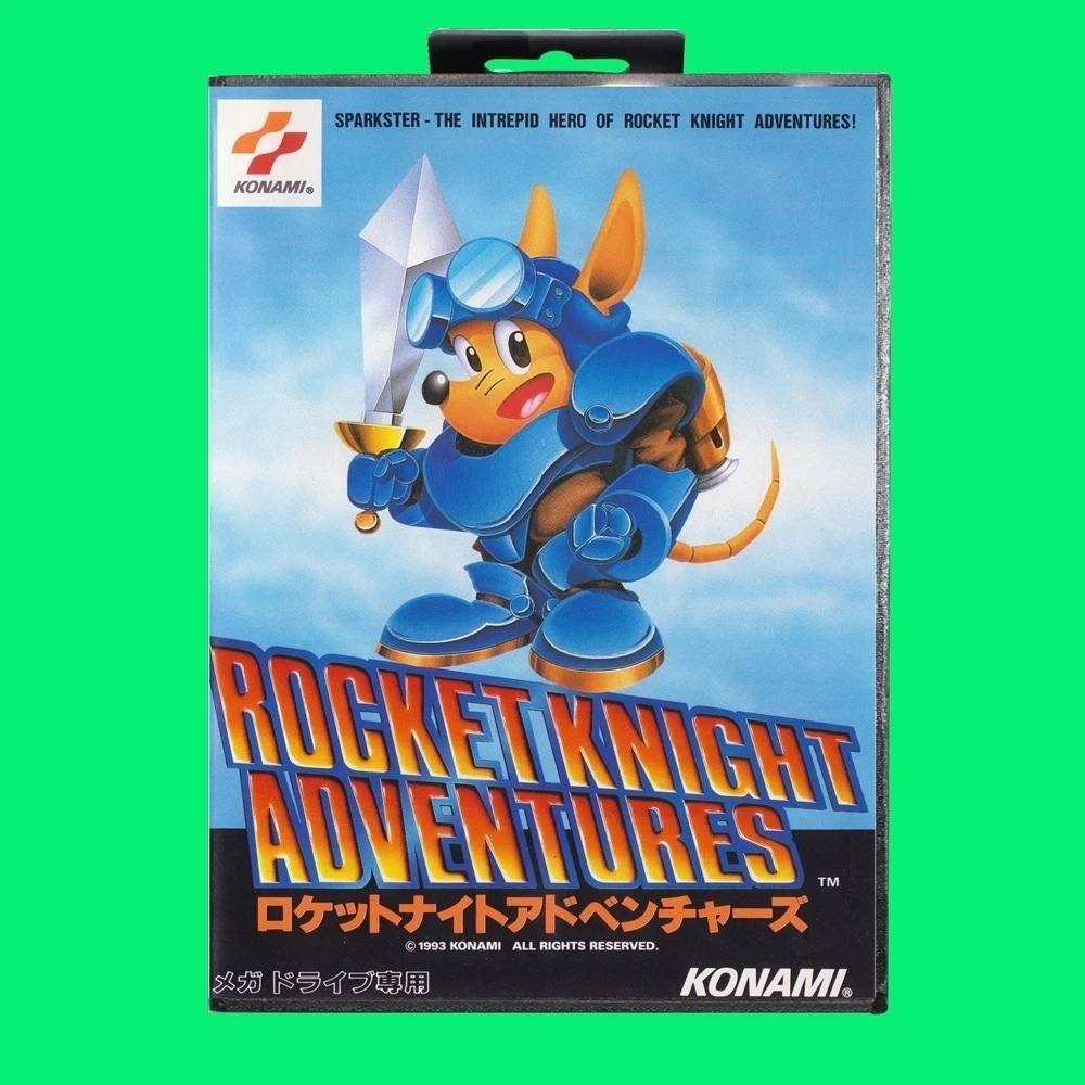 

Rocket Knight Adventures Game Cartridge 16bit MD Game Card With JP Cover Retail Box For Sega Mega Drive