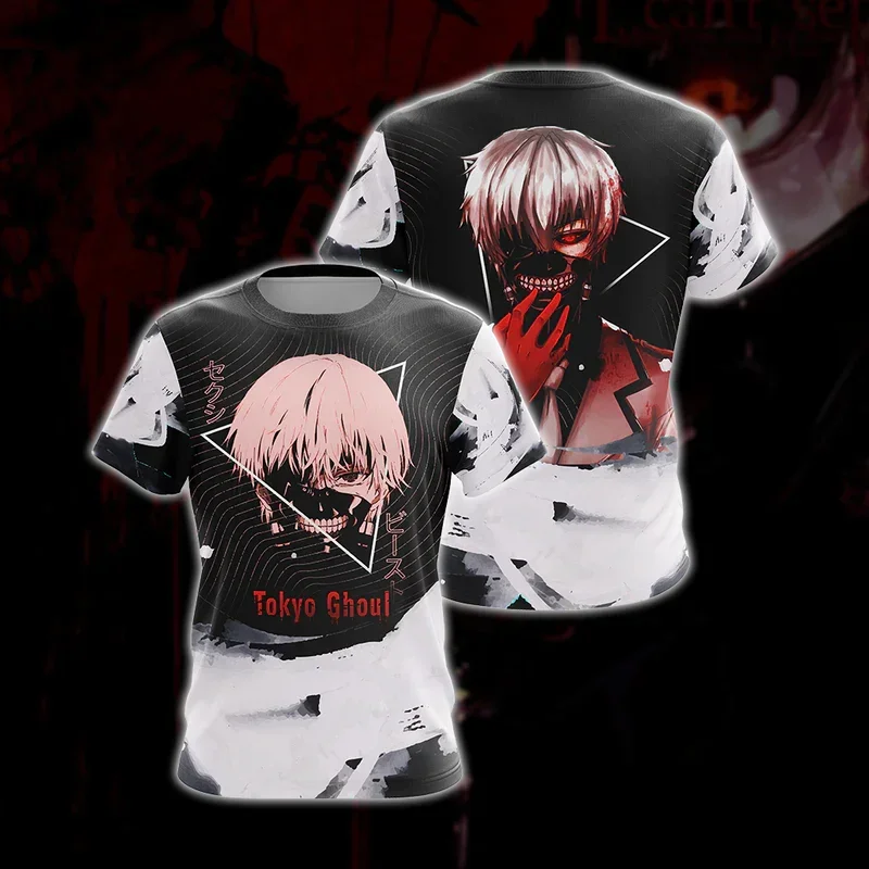 Tokyo Ghoul Anime Cosplay Magliette Stampa 3D Donna Uomo O-collo Manica Corta Harajuku Bambini Hip Hop Tshirt GraphicTeescamicie