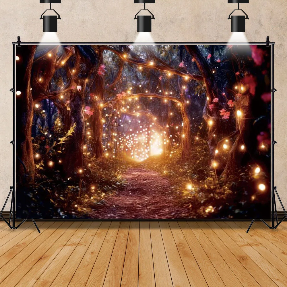 Fairy Tale Mushroom Photography Background Dreamy Forest Castle Wonderland Jungle Backdrop Baby Shower Birthday Party Decor