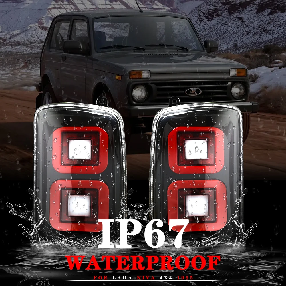 For LADA NIVA 4X4 2121 URBAN LED Reverse Brake rear Lights ralay and Headlight Daytime DRL RUNNING LIGHT