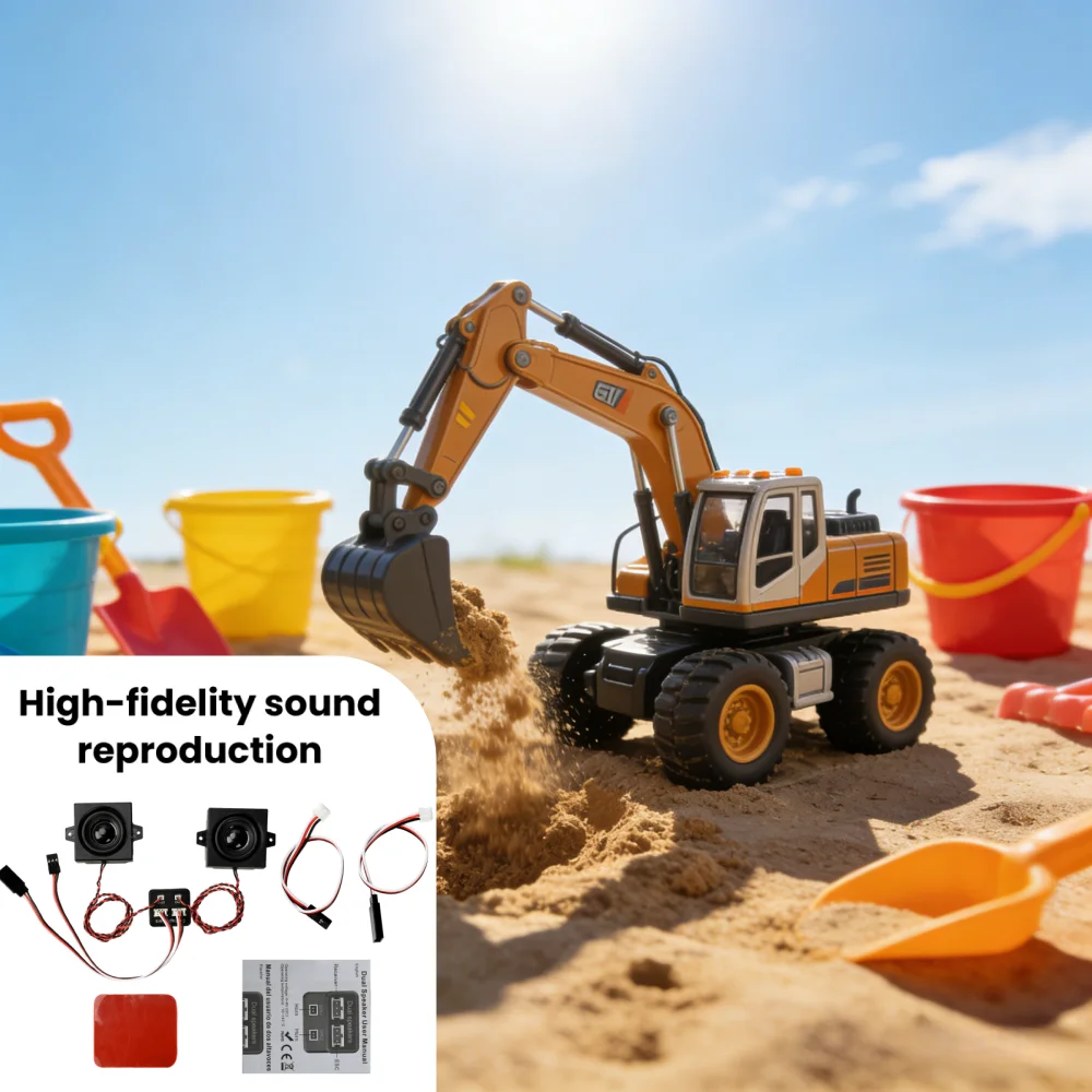 RC Diesel Engine Sound Speaker 5W DC3.6-8V, Embedded Installation, Low Power Consumption for Long-Time Use