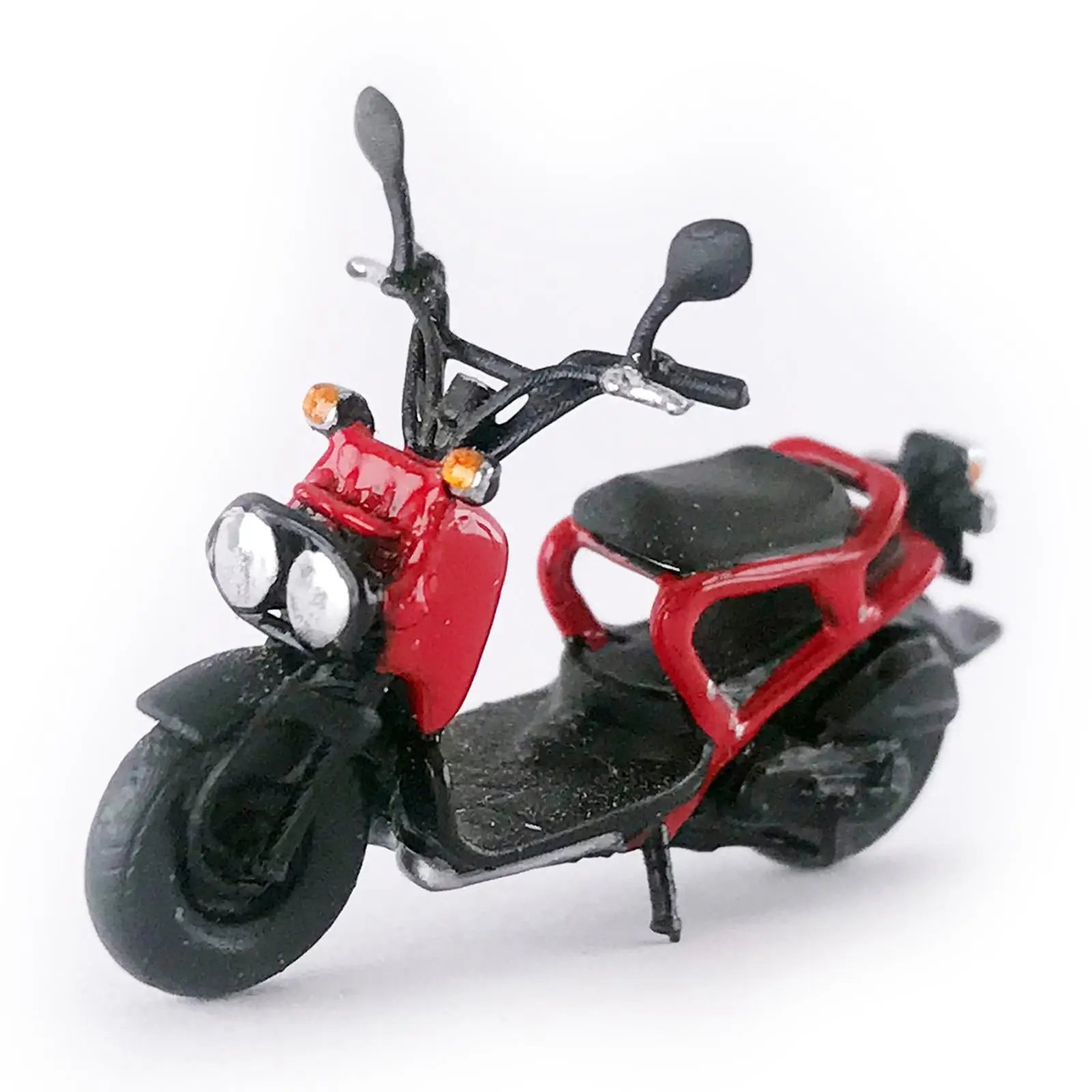 ฟิกเกอร์ขี่มอเตอร์ไซค์ขนาด 1:64 สำหรับงาน DIY โมเดลขนาด S สีดำแดง