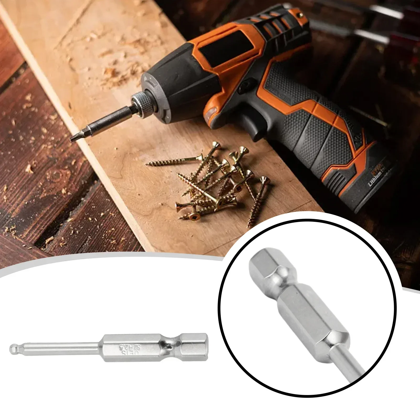 1pc 50mm Ball End Hex Screwdriver Bit Magnetic Hexagon Head Wrench Metric Screw Driver Electric Screwdriver Hand Tools H1.5-H6.0