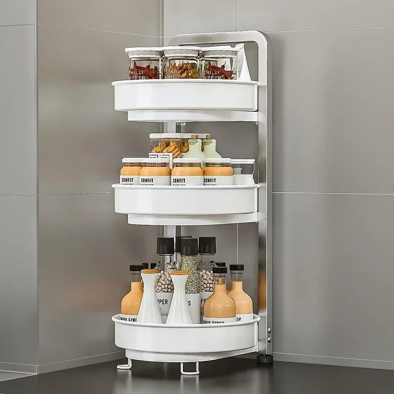 

Imported rotating seasoning storage rack, kitchen seasoning rack, countertop salt seasoning can storage rack Hot sales