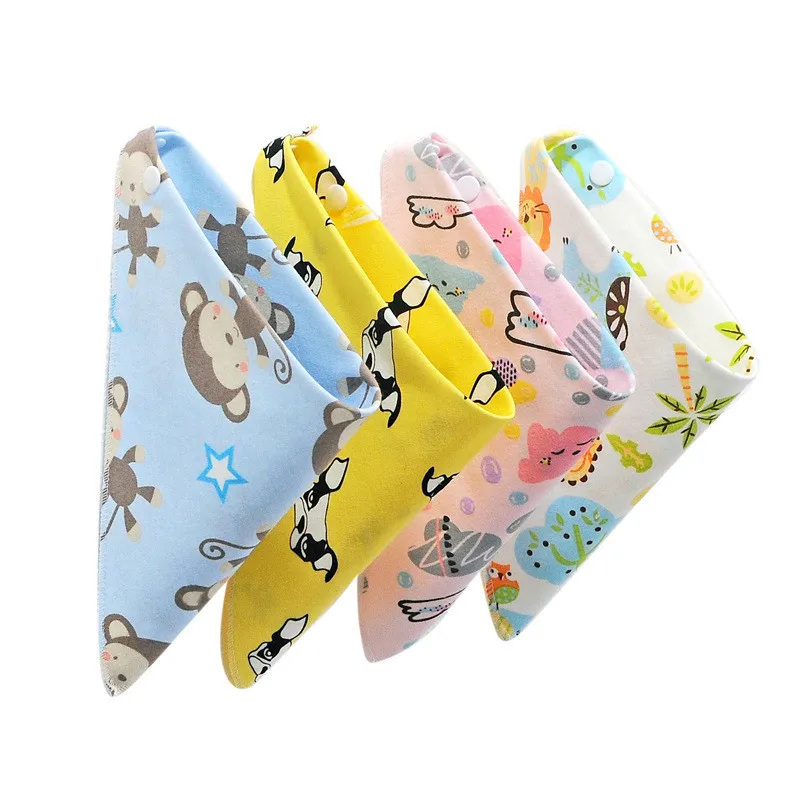 Baby Bibs Cotton Animal Feeding Bib Apron for Baby Girls Boys Toddler Scarf Collar Burp Cloth Bandana Bibs Saliva Towels