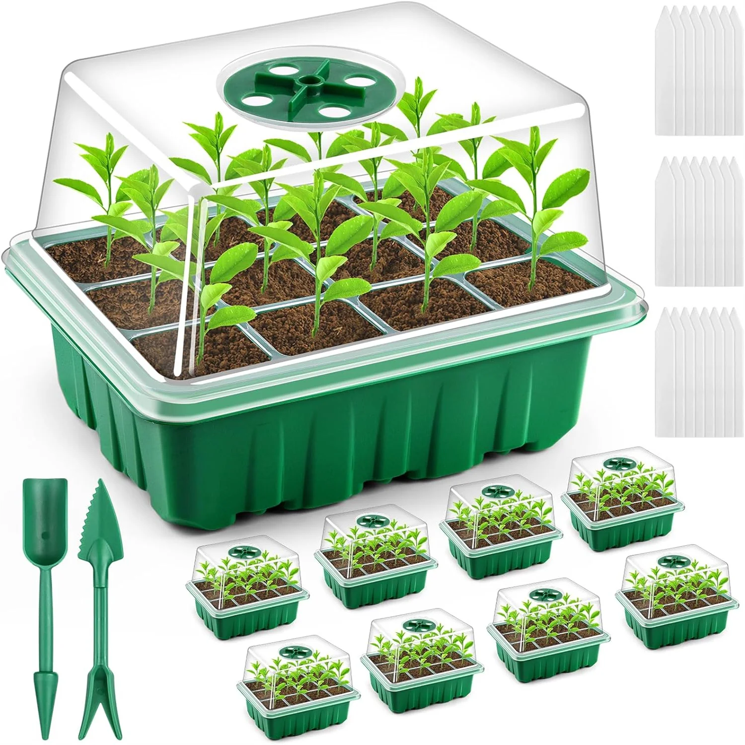4/5/6PCS Plastic Nursery Pot 12 Hole Seedling Trays Plant Flower Grow Box Propagation Gardening Grow Starting Germination Box
