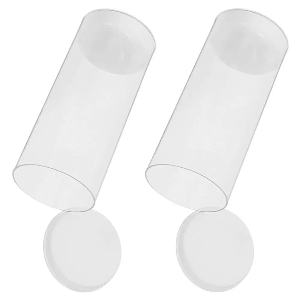2Pcs Transparent Shuttlecock Storage Tube Portable Plastic Badminton Shuttlecocks Holder Outdoor Sports Protection Container