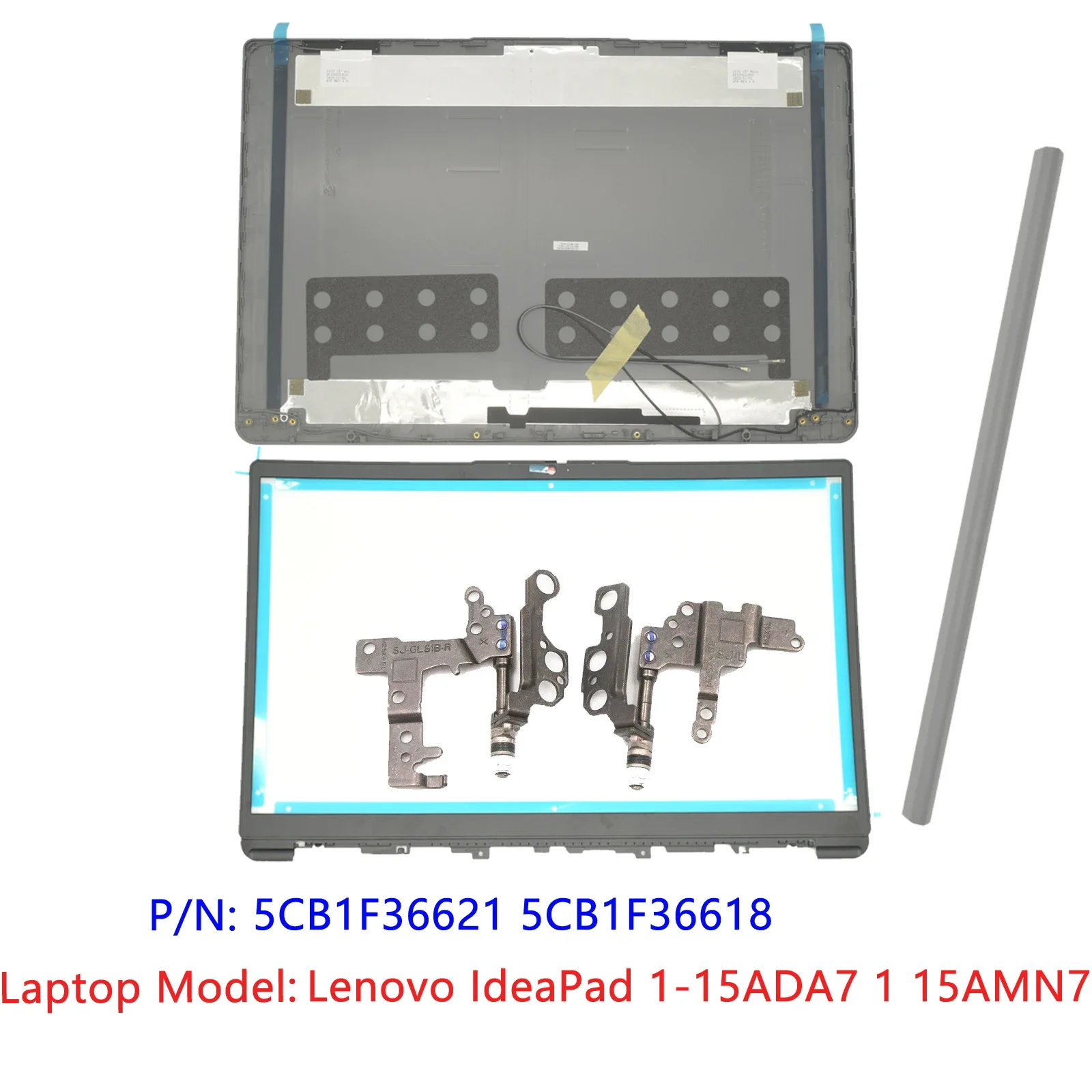 T Original New For Lenovo IdeaPad 1-15ADA7 1 15AMN7 LCD Rear Lid Back Cover Bezel Hinge Cover Cap 5CB1F36621 5CB1F36618