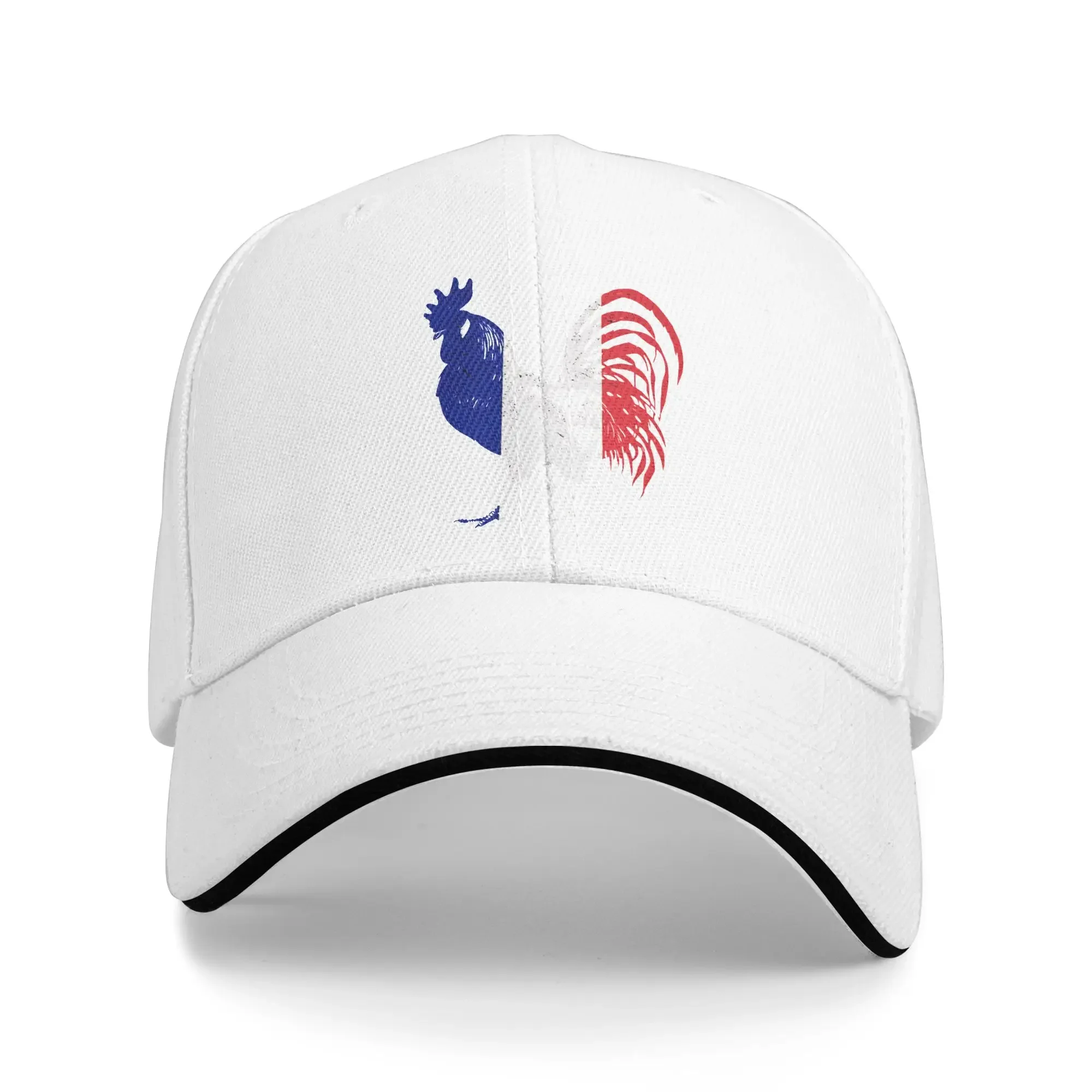 New France Flag Rooster  Baseball Cap  Outdoor Gym Sun Trucker Hat Female Male Casual Print Baseball Caps