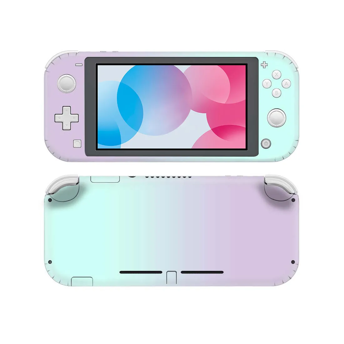 Naklejka ochronna z winylu na Switch Lite w kolorach czystego różu, fioletu, czerwieni i bieli, naklejka na konsolę NS Lite i Joy-con. — zdjęcie produktu 6