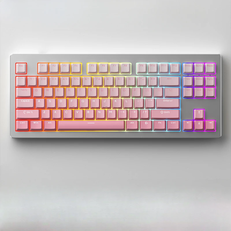 Original M3W Three-mode Mechanical Keyboard Finished 87-key Customized Hot-swappable RGB Gradient Color Gaming Keyboard