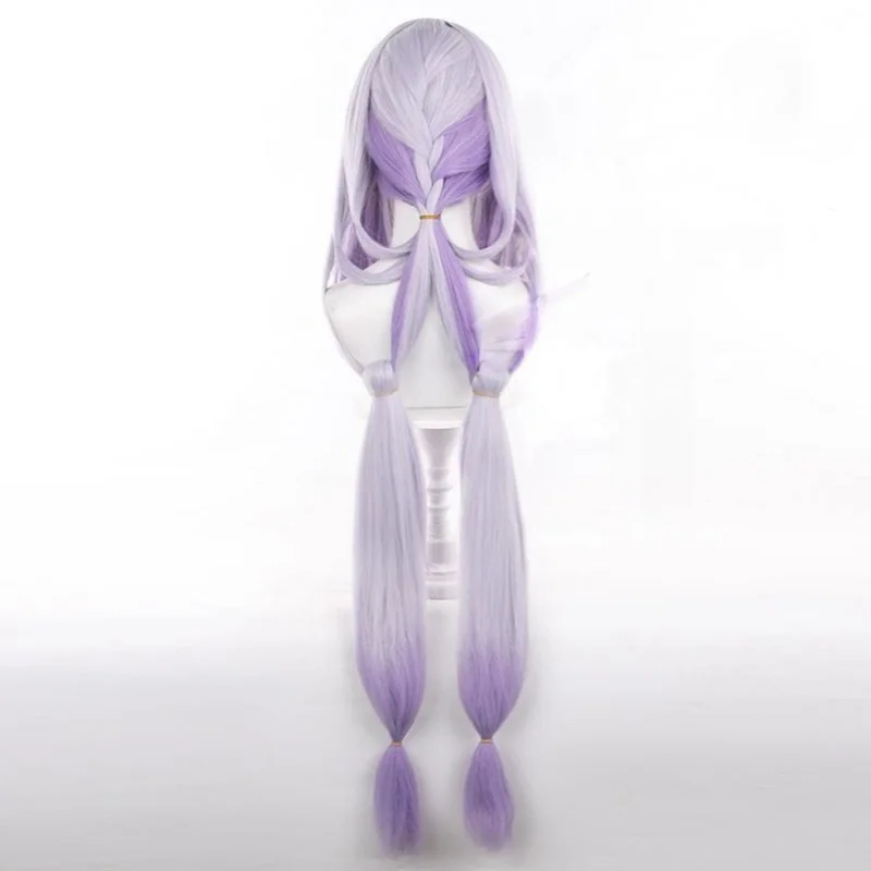 HSR Honkai Star Rail Castorice Cosplay perruque longues queues de cheval violet clair dégradé perruque Cosplay Anime résistant à la chaleur perruques synthétiques