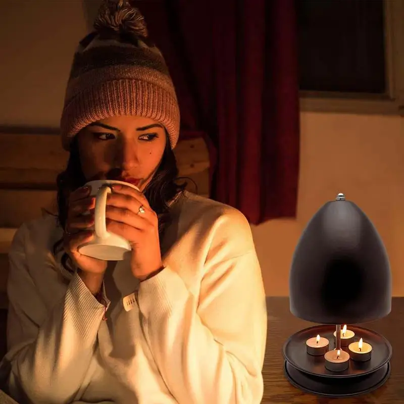 Tea Light Candle Heater Metal Tea Light Stove And Oven Large Space Candle Oven And Heating Holder Hand Warmer For Offices