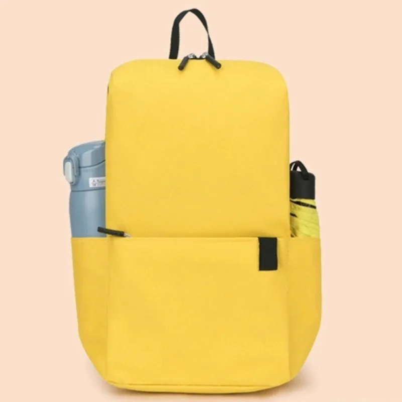 Solid color backpack colorful outdoor student bag small backpack travel bag training class school bag