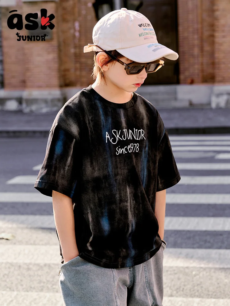 تي شيرت Tween Boys صيفي محبوك بأكمام قصيرة وطباعة ملونة قابلة للتنفس #4