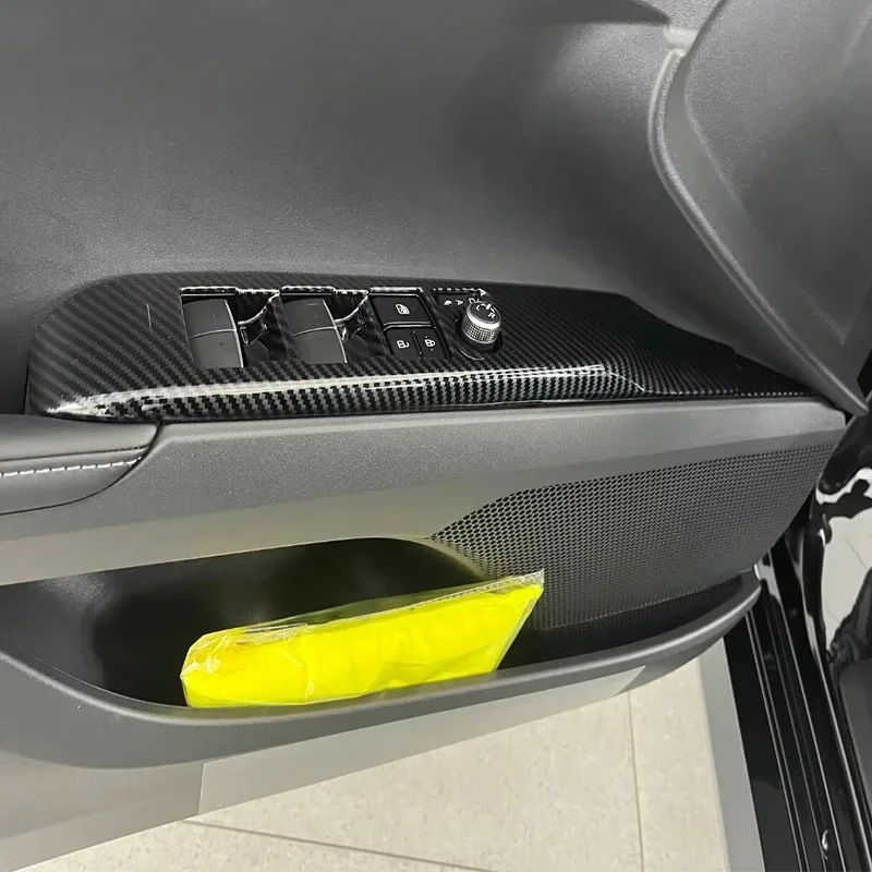 

Внутренний Боковой выключатель для окон Toyota Camry 9th Hybrid 2024 2025 ABS из углеродного волокна, кнопка подъема, декоративная крышка, автомобильные аксессуары LHD
