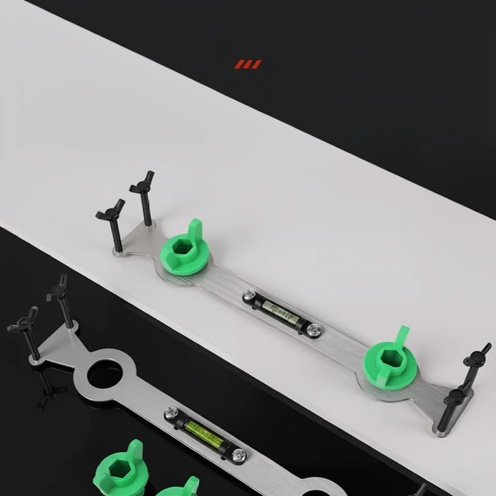 Shower Mixer Faucet Leveling Tool Stainless Steel Pipe Alignment Gauge Hot Cold Water Tube Installation Assistant Fixer