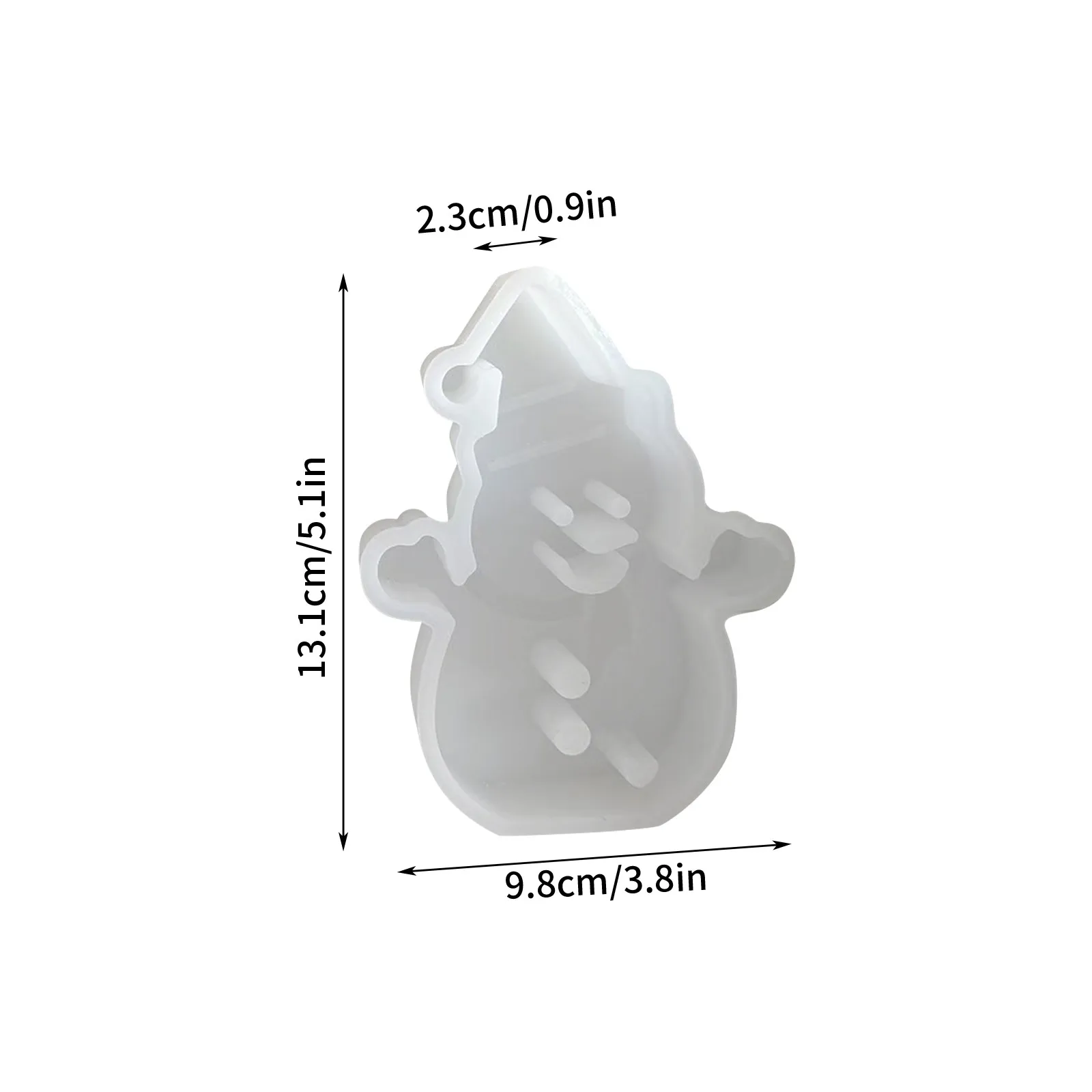 Snowman Candle Silicone Mold Christmas Snowman Shape Cement Plaster Decoration Mold Epoxy Resin Mold 2024 Christmas Gift view 6
